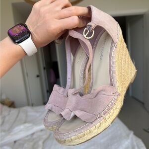 Marc Fisher Kadria kickoff suede open toe espadrille wedge Sandals